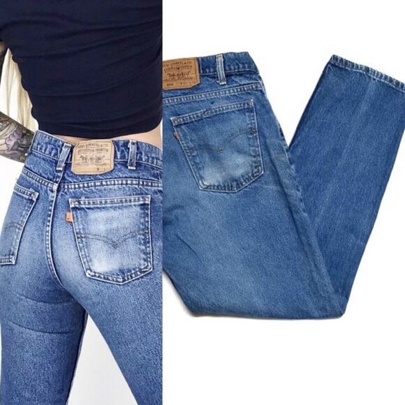 𝅺VINTAGE Levi's 509 Orange Tab Distressed Jeans